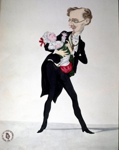 Risorgimento: vignetta che rappresenta il Ministro delle Finanze Bettino Ricasoli (1809-1880) 1865 da Italian School