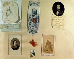 Risorgimento: tavola collage intorno al patriota italiano Giuseppe Garibaldi da Italian School