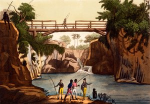 Fiume Roccie vicino a San Benedetto, Isola del Madagascar, da Costumi dei... di Giulio Ferrario, c.1820-30