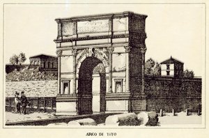 Roma: Arco di Tito (litografia) da Italian School