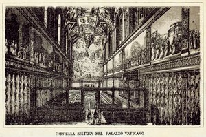 Roma: Cappella Sistina nel Palazzo Vaticano da Italian School