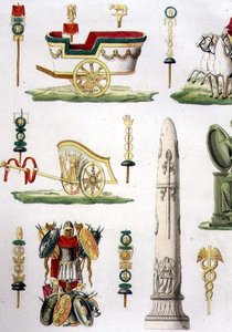 Carri romani, trofei e monumenti militari, dettaglio della tavola 20, classe 5 della Parte I di 