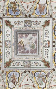 Sala di Giove e Mercurio: Giove, Mercurio e Cupido, circondati dalle quattro stagioni