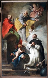 San Domenico riceve il bastone del pellegrino e il libro con l