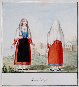 Costumi sardi di Bosa, ms.258 stampato, Collezione Luzzetti da Italian School