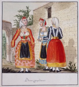 Donne sarde in costumi del Campidano, collezione Luzzetti