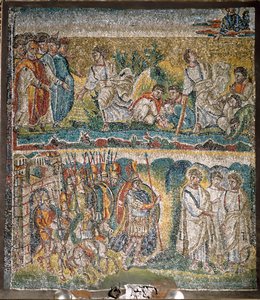 Scene dal Libro di Giosuè: La presa di Gerico, I sette sacerdoti che portano l