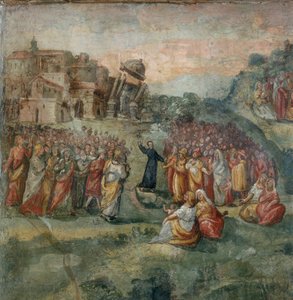 Sermone di San Ippolito, dettaglio del dipinto del Martirio di San Ippolito e dei suoi Compagni da Italian School