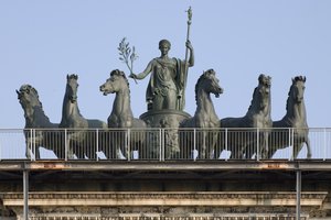 Carro a sei cavalli, dettaglio dell