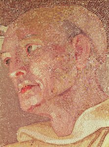 San Bernardo di Chiaravalle (c.1090-1153) dalla Cripta di San Pietro (mosaico) (dettaglio) da Italian School
