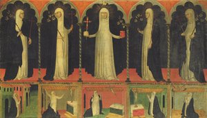 Santa Caterina e quattro santi domenicani da Italian School