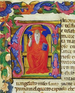 San Girolamo, da una Mariegola della confraternita laica di San Girolamo, c.1400