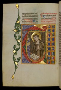 Santa Scolastica con libro aperto