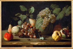 Natura morta con uva e melograno, primi anni ... da Italian School