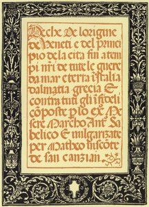 Le Croniche di Marco Antonio Sabellico da Italian School