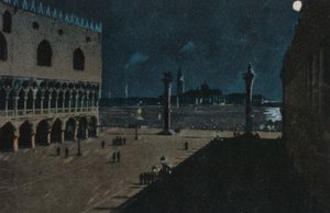 Il Palazzo Ducale (litografia a colori) da Italian School