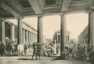 La Borsa nel Foro Triangolare (incisione) da Italian School