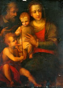 La Sacra Famiglia e San Giovanni da Italian School
