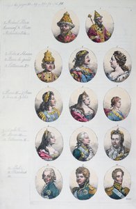 La dinastia Romanov, da Costume Antico e Moderno di Gulio Ferrario, c.1820 da Italian School
