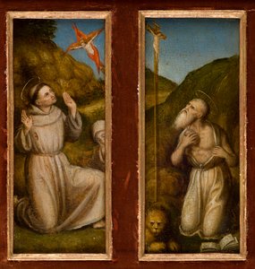 La stigmatizzazione dei santi Francesco e Girolamo, c.1480 da Italian School