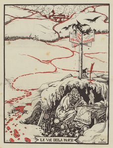 Le vie della morte (litografia a colori) da Italian School