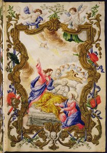 La buona morte del cristiano, da una Mariegola della confraternita della Buona Morte, c.1712-14