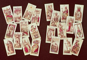 Le carte dei tarocchi degli Arcani Maggiori da Italian School