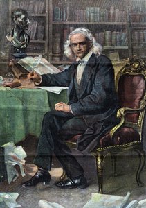 Theodor Mommsen (1817 - 1903), storico e politico tedesco (premio Nobel per la letteratura 1902) - in "La Tribuna illustrata da Italian School