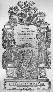 Pagina del titolo di Della Musica Antica et della Moderna di Vincenzo Galilei, 1581 da Italian School