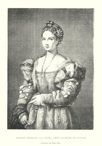 La Flora, detta La Bella del Tiziano, Collezione del Palazzo Pitti (incisione) da Italian School