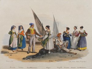 Abito tradizionale di Napoli da Italian School