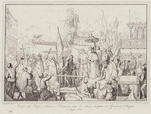 Trionfo del Doge Andrea Contarini dopo la vittoria sui Genovesi a Chioggia da Italian School