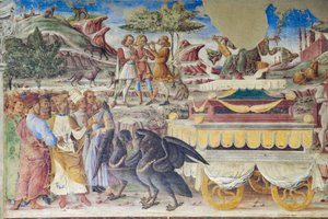 Trionfo di Mercurio, Sala dei Mesi, Parete Nord: "Giugno"