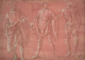 Due modelli vestiti e un nudo