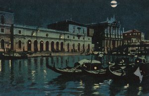 Venezia, Canal Grande (litografia a colori) da Italian School
