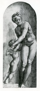 Venere e Amore, XVII secolo da Italian School