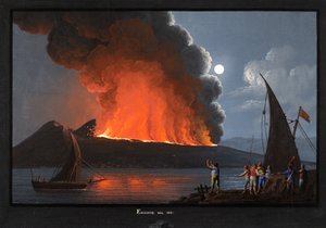 Vesuvio, eruzione del 1810 da Italian School