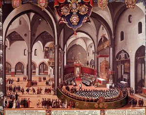 Vista del Concilio di Aquileia nel 1596 da Italian School