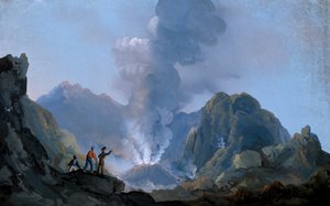 Veduta del cratere del Vesuvio nel 1829