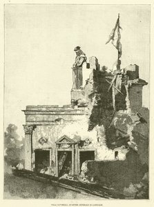 Villa Savorelli, Quartier Generale di Garibaldi (incisione) da Italian School