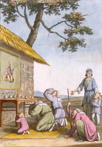 Santuario taoista lungo la strada in campagna, da Costume dei... di Giulio Ferrario, c.1820-30 da Italian School