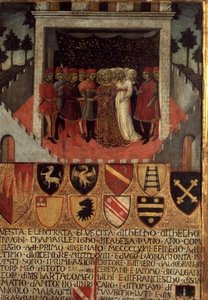 Festa di nozze, senese, c.1400