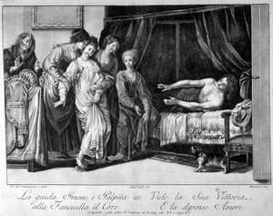 Moglie portata al letto del marito (il giorno del matrimonio?), Italia, XVIII secolo da Italian School