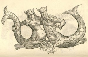 illustrazione di Monstra Niliaca Parei dalla Storia dei Mostri di Aldrovandi, 1642