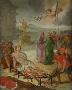 Martirio di San Lorenzo, c.1600-99 da Italo Flemish School