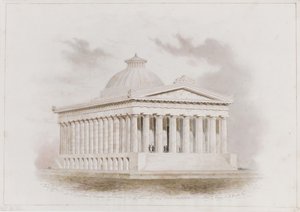 U. S. Custom House, New York, prospettiva, 1834