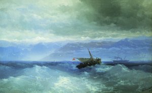 Russo: "Le montagne del Caucaso dal mare" Le montagne del Caucaso dal mare