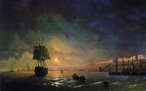 Russo: "Vista di Odessa nella notte al chiaro di luna" Odessa alla luce della luna
