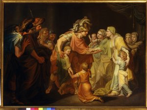 Il principe russo Sviatoslav I ritrova la sua famiglia a Kiev dopo la campagna sul Danubio del 967.