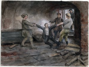 Un detenuto portato per essere giustiziato